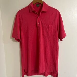 Sid Mashburn polo shirt knit coral pink size medium